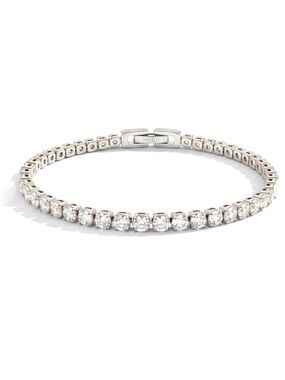 NWT NOGU Rhodium x Crystal | Tennis Club Bracelet (18 cm)